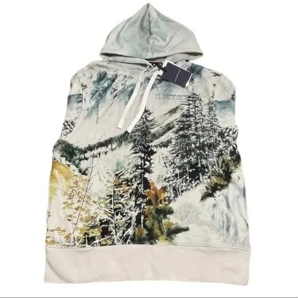 Nwt Tommy Hilfiger Landscape Hoodie Medium - Picture 2 of 8